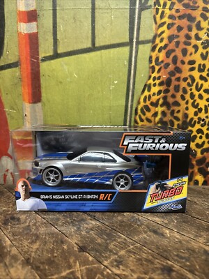 FAST & FURIOUS Brian's Nissan Skyline GT-R (BNR34) R/C Jada Toys 1:24 New Sealed