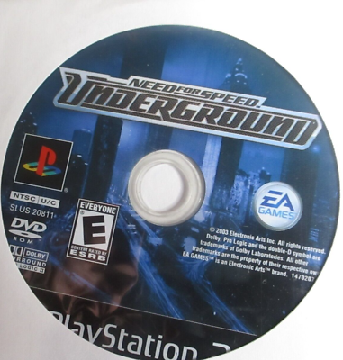 NEED FOR SPEED UNDERGROUND - PS2 GAME - DISC ONLY!