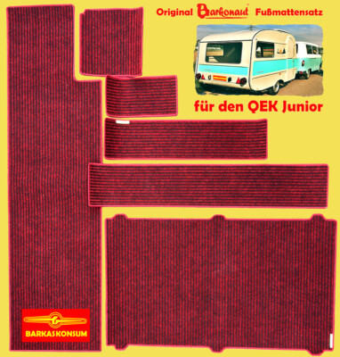 Barkonaut  Fußmattenset für QEK Junior / 6-teiliges Teppichset / umkettelt