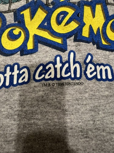 Vintage 90s Pokémon Got Ya Gotta Catch ‘Em All Kids Youth Long Sleeve T-Shirt - Picture 3 of 4