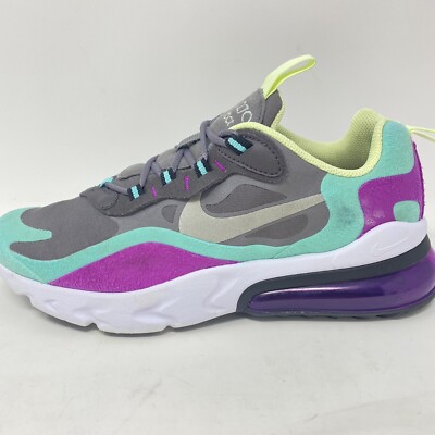 Air Max 270 React Gunsmoke Aurora Atletic Shoes Sneakers Womens Sz M 