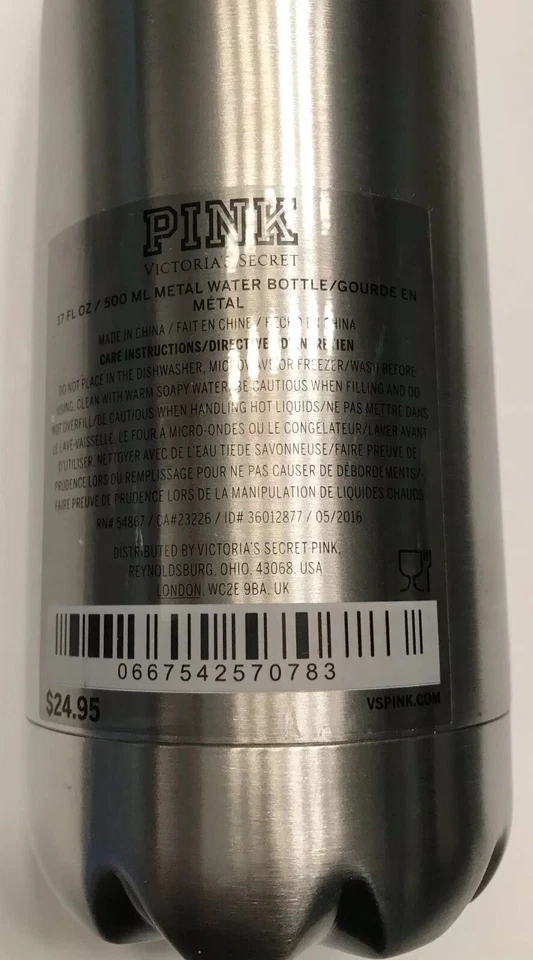 Victoria Secret розовый из нержавеющей стали путешествий бутылка для воды новый!!! - Изображение 4 из 4