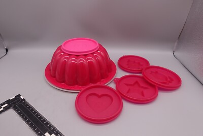 Tupperware Schneewittchen Puddingform Sülze mit 5 Motivdeckel  Aufdruck Deckel