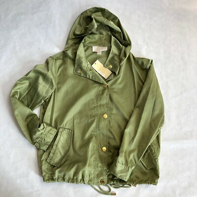 NWT Michael Kors Packable Hooded Windbreaker Light Sage NWT Michael Kors Packable Hooded Windbreaker Light Sage