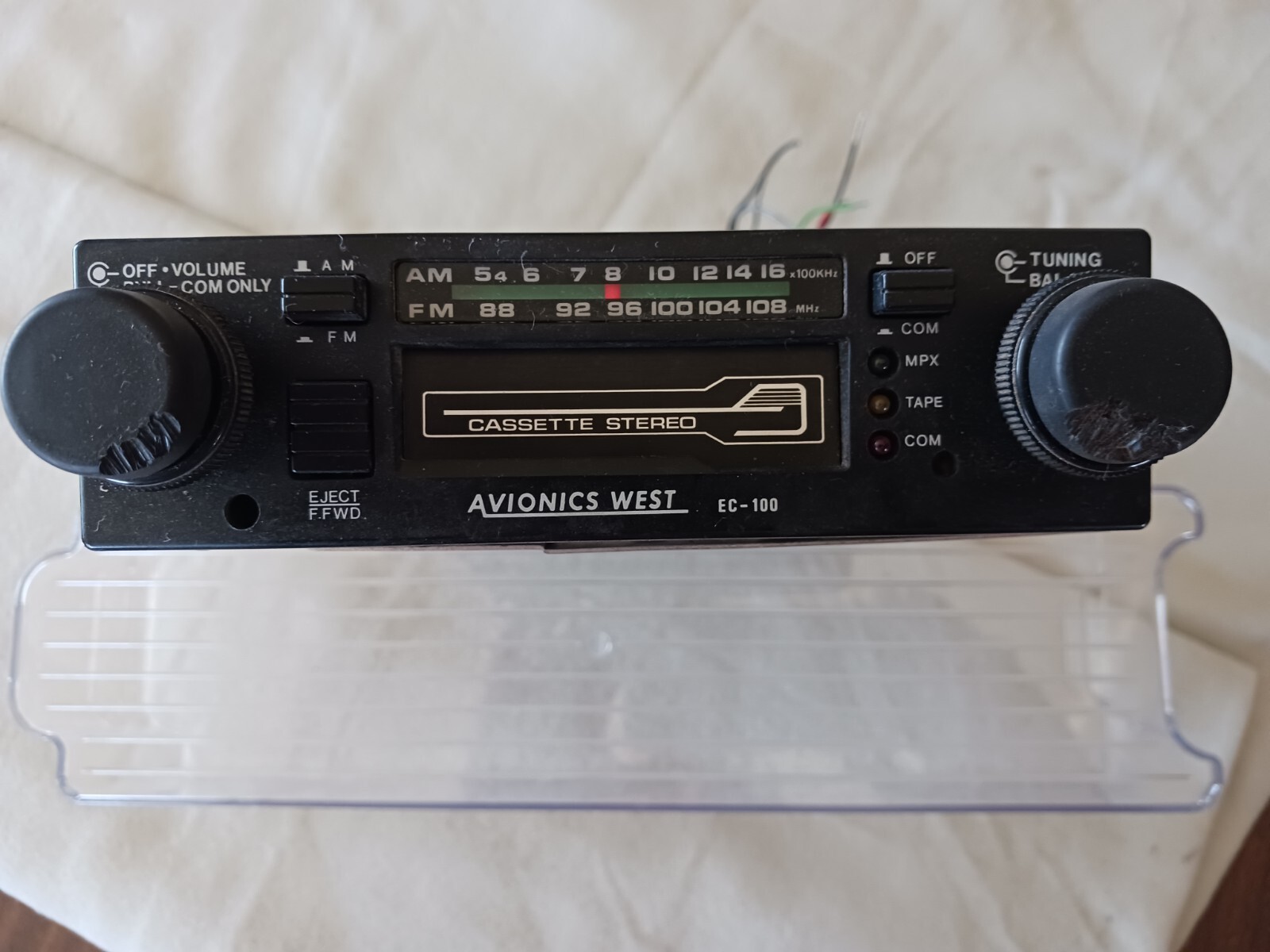 Avionic Radio Rack Avionics West EC 100 Aircraft entertainment center Radio USED WORKING ...