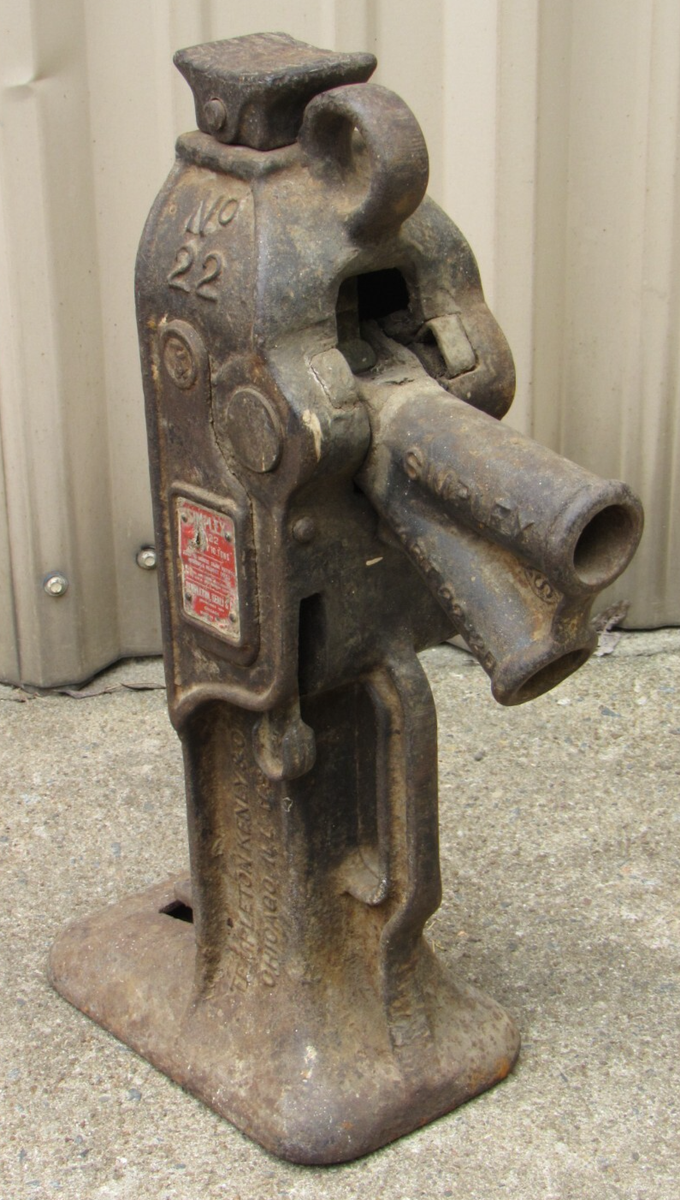 VINTAGE Simplex No. 22 Railroad Jack Ratchet-Lever 10-Ton