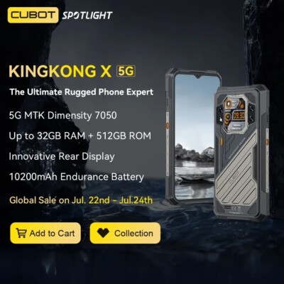 CUBOT KINGKONG X タフネスゲーミングスマホ 32GB 512GB CUBOT KINGKONG X 5G Rugged Smartphone | 32GB+512GB