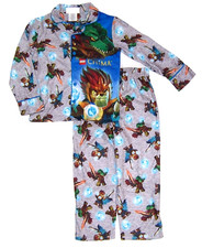 Lego Chima Little Boys Size 4  2 Pc Flannel Pajama Set NWT Gray w/ Graphics