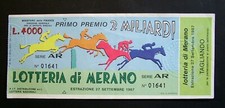 1987 Lotterielos Von Meran Mit Abschnitt