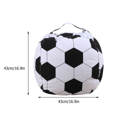 Football Storage Bag Stuffed Animal Bean Chair Kids Stuffable Zipper Beanbag - Picture 7 of 12