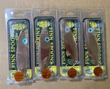 4 of Finn Fishing Lures Trolling Spoons USA Since 1954 NIP