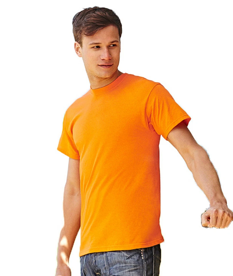 T-SHIRT Uomo FRUIT OF THE LOOM Maglietta A MANICA CORTA Maglia COTONE Original - Immagine 3 di 4