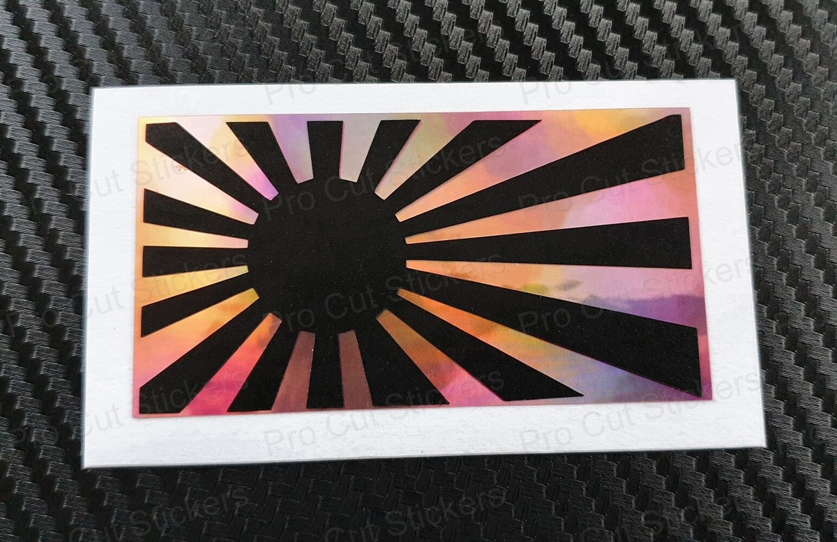 Autocollant Sticker Soleil Levant Drapeau JDM - Vinyle Chrome Mat - Pour Voiture Ou Mur