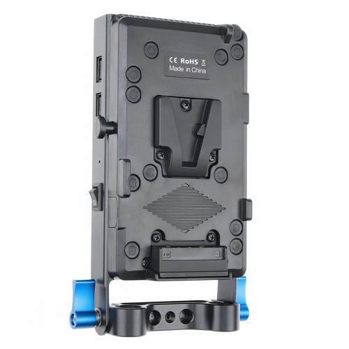 V-mount Plate D-Tap+Dummy Battery+15mm Rod Clamp Set for Panasonic EVA1 Sony FS7 - Picture 2 of 10