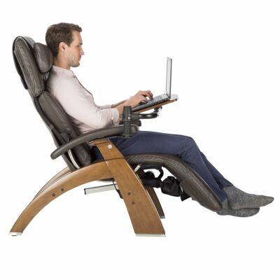 Human Touch PC-600 Supreme Premium Leather Perfect Chair Recliner + LapTop Desk