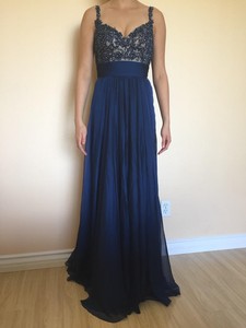 la femme royal blue prom dress
