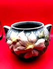 Roseville Pottery Green Clematis Jardiniere w/Handles; #455-4"