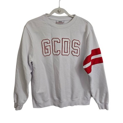 GCDS Sweater Womens Small XCIV Logo Regular Crewneck Terry Pullover Cotton Italy