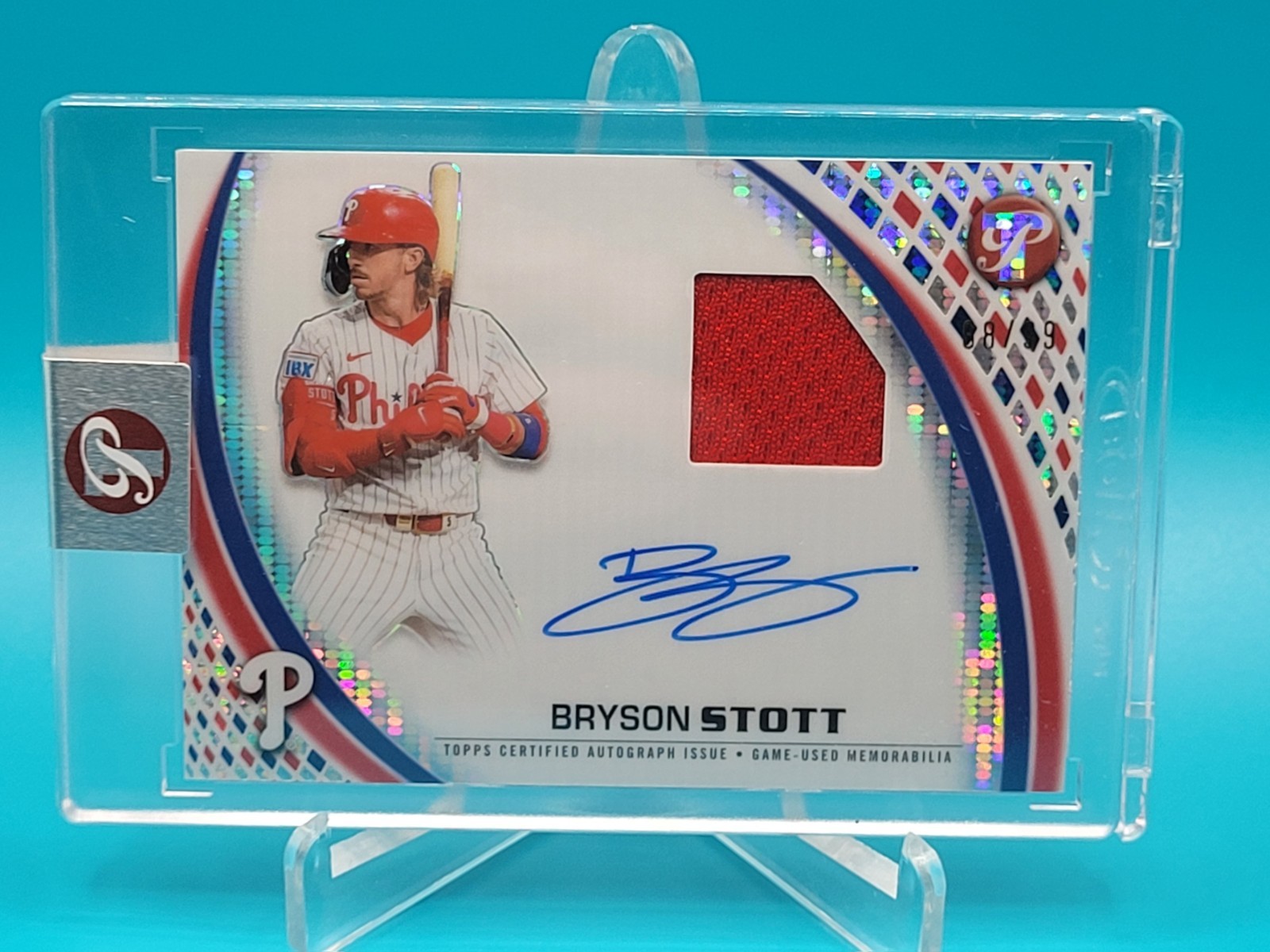 2026 Topps Pristine Bryson Stott Pieces On Card Auto Game Used Relic Phillies SP