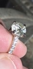 *CERTIFIED* STUNNING 4.75 CT OFF WHITE NATURAL HPHT DIAMOND RING WITH ACCENTS 7 — photo 4