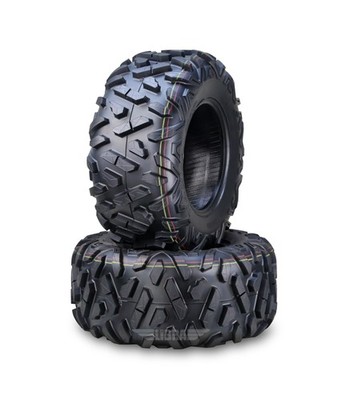 WANDA UTV ATV Tires 25x10-11 25x10x11 6-Ply Solid 20mm Tread, Set 2, 10416