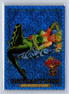 2024 Marvel Masterpieces '92 Platinum Enchantress Blue Traxx #21