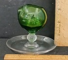Vintage Very Rare Cambridge Glass Forest Green 3.5" Tall Cigarette Holder — photo 4