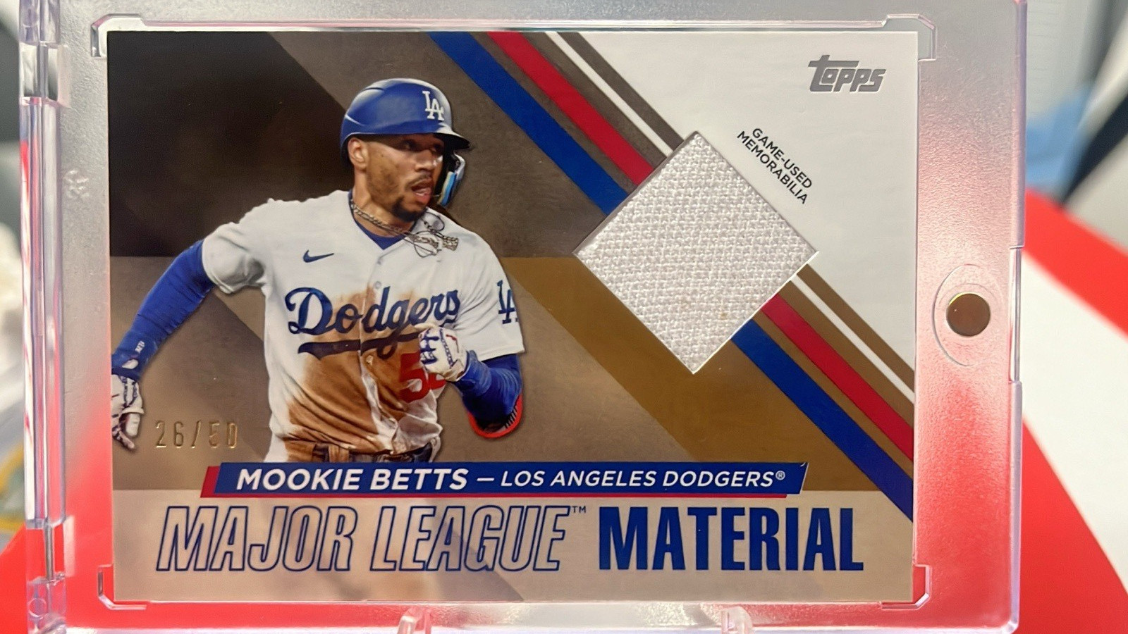 Topps 2024 Major League Material Mookie Betts #MLM-MB Gold /50 Dodgers MEM