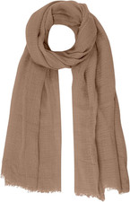 Women Summer Cotton Linen Scarf Crinkle Long Beach Shawl Wrap hijab with Fringe