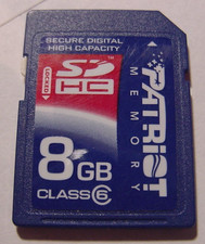 8GB PATRIOT SD HC MEMORY CARD