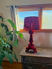 Kartell x Campari, Ltd Edition Bourgie Table Lamp, Red Metallic, Perfect Cond