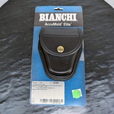 Bianchi 7900 Covered Handcuff Case AccuMold Elite Sz:1 Black Brass 22180