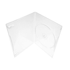Maxtek 7mm Slim Clear Single CD/DVD Case, 100 Pieces Pack.