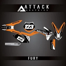 Attack Graphics Custom Fury Complete Bike Graphics Kit For KTM 85 SX 17/14 2013