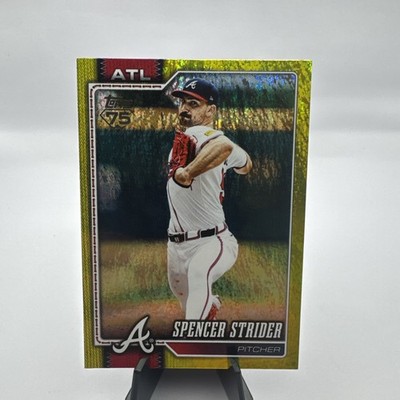 2026 Topps Series 1 - SPENCER STRIDER - Yellow Sandglitter #/399 - Braves #79