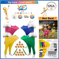 4-Color Granny Pants Yard Game Set with 16 Balls Pumps for Adults Outdoors