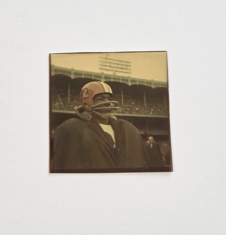 1964 Hy Peskin Jim Brown Original 6x6 Color Transparency Slide Browns NFL