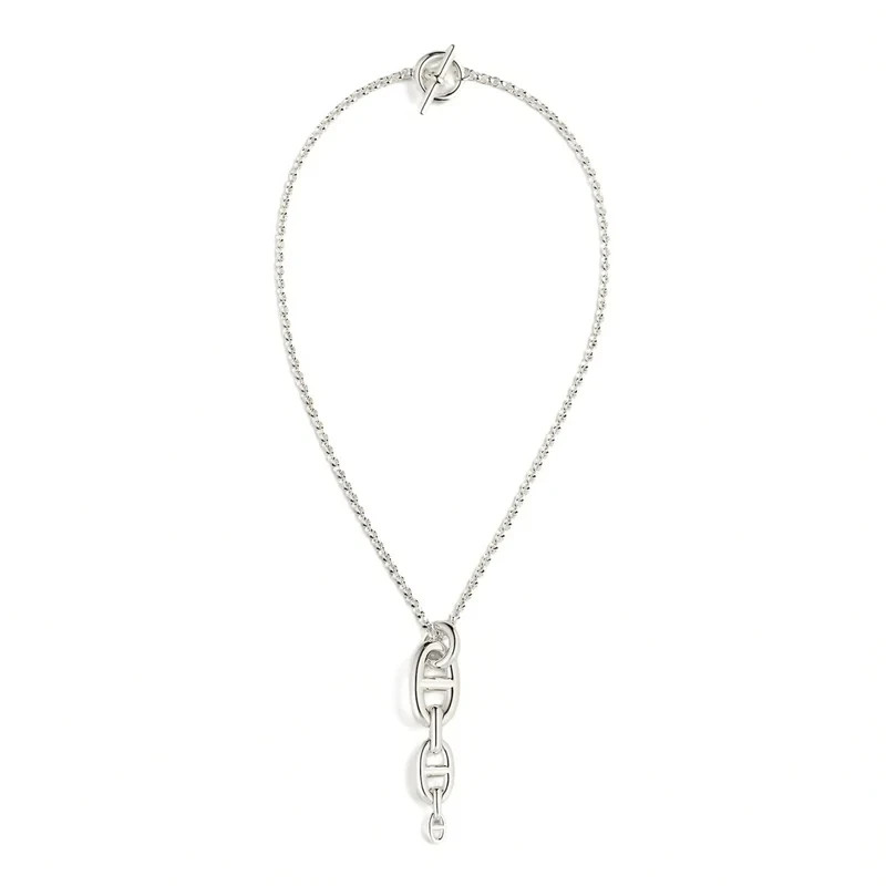 HERMES Chaine d'Ancre ネックレス シルバー NEW Hermes Chaine d'ancre Necklace Silver Enchainee pendant | eBay