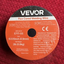VEVOR Flux Core MIG Welding Wire E71T-GS 0.035" 2LB Gasless Mild Steel MIG Wire