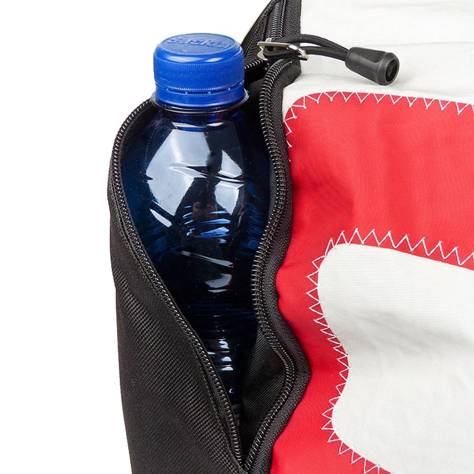 Regatta Rucksack, recycling -Segeltuch, Zahl Rot, zwei Außentaschen - Bild 3 von 4