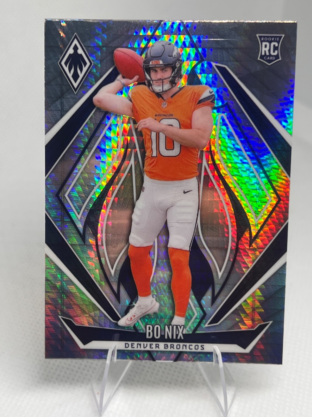 2024 Panini Phoenix - Rookie Bo Nix #159 Silver Hyper SP (RC) Denver Broncos