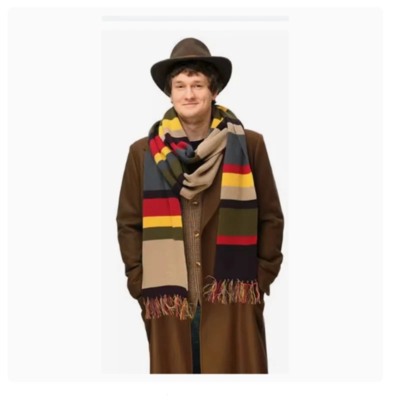 Doctor Who Scarf 4th Doctor Striped Men Women Scarf Cos Prop Gift Christmas - Image 2 of 4