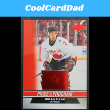 2023-24 Upper Deck Team Canada Juniors Pride of the Program Red Foil Nolan Allan