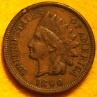 1890 Indian Head Cent with bold LIBERTY