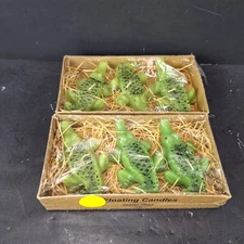 Vintage Wax Alligator Set of 6 Floating Candles 4" Long