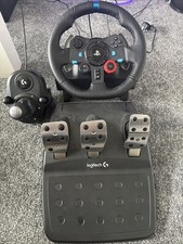 Logitech G29 Racing Steering Wheel Black with Pedals, Wires, and Shifter