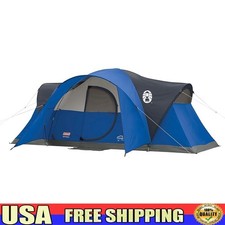 Weatherproof Dome Tent W/ Hinged Door Storage Pockets Camping 7 Person 3 Seasons