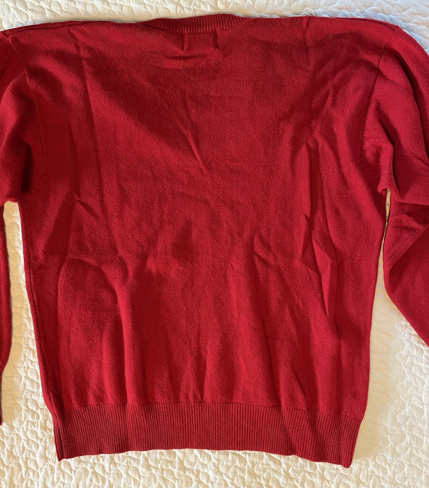 Pendleton Sweater Men Large Navy Red Vintage V-Ne… - image 3