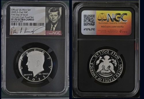 2025 S Kennedy Half Dollar 50C NGC PF70 Ultra Cameo  First Day Issue FDI %