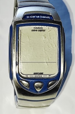 Casio EDB-700 e-Data Bank Vintage Digitaluhr Wave Ceptor Untested.